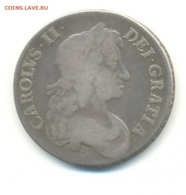 Ag. Британия. крона Чарльза(Карла)II.1682(3).предаукционная. - 26