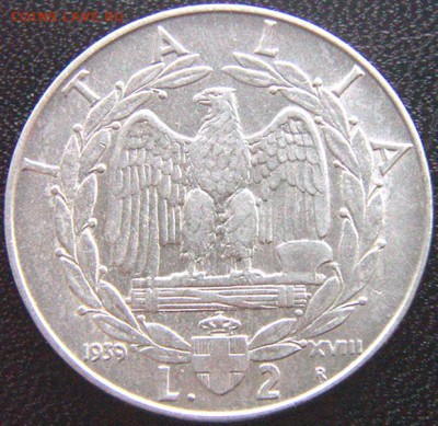 Италия_2 лиры 1939. Отличное качество; до 02.05_22.00мск - 9815
