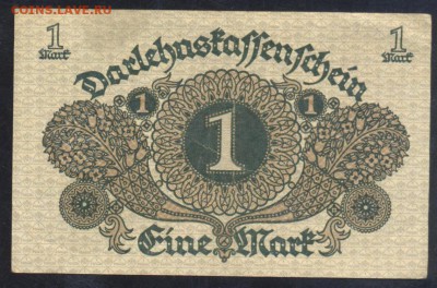 Германия 1 марка 1920 г.5.05.15 г. 22-00 МСК. - 1 м. 1920 1