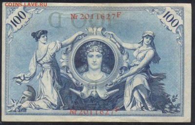 Германия 100 марок 1908 г.5.05.15 г. 22-00 МСК. - 100 м. 1908