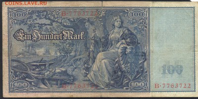 Германия 100 марок 1910 г.5.05.15 г. 22-00 МСК. - 100 м. 1910 1