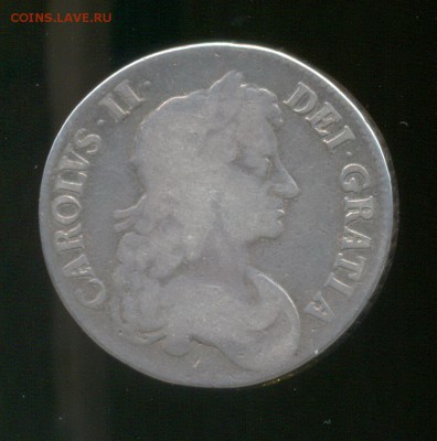 Ag. Британия крона 1680. Чарльз II. до 5.05 22:00 - 8