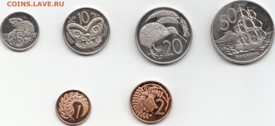 Подборка новая Зеландия 1982 (6 монет) До 08.05.2015 - 1.2