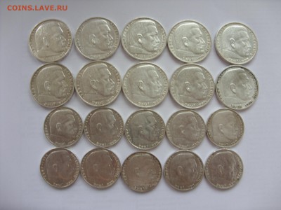 СКУПКА СЕРЕБРЯНЫХ МОНЕТ - 2 и 5 марок 10 штук - 4.JPG