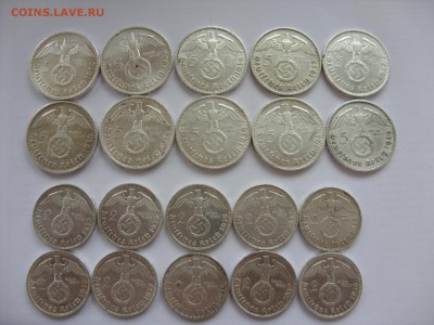 СКУПКА СЕРЕБРЯНЫХ МОНЕТ - 2 и 5 марок 10 штук - 3.JPG