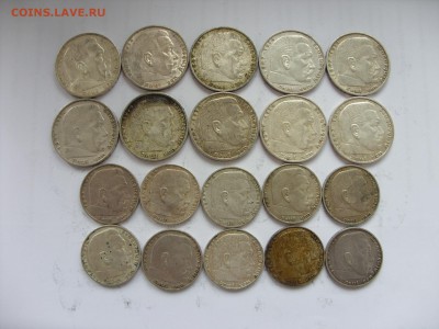 СКУПКА СЕРЕБРЯНЫХ МОНЕТ - 2 и 5 марок 10 штук - 2.JPG