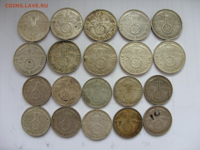 СКУПКА СЕРЕБРЯНЫХ МОНЕТ - 2 и 5 марок 10 штук - 1.JPG