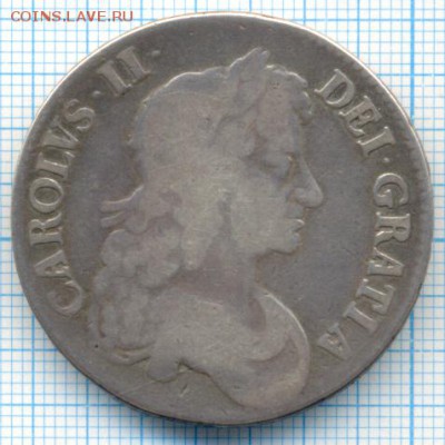 Ag. Британия крона 1680. Чарльз II. до 5.05 22:00 - 7067b1