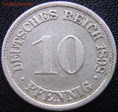 Германия_10 пфеннигов 1898(F); до 04.05_22.00мск - 6313