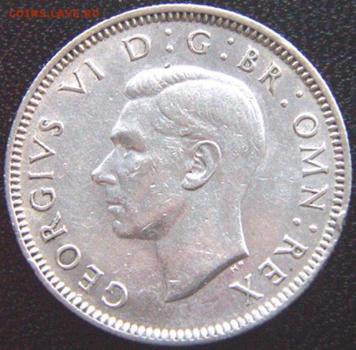 Серебряный британский шиллинг 1943; до 04.05_22.24мск - 9819