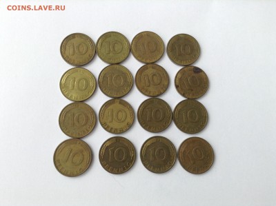 16 монет по 10 Пфеннигов ФРГ. до 8.05.2015, 22-00 МСК - 7K5puqKcJJI