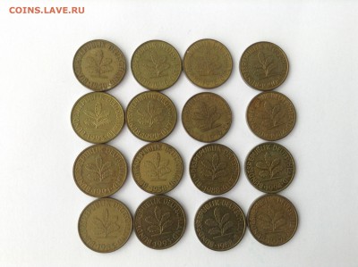16 монет по 10 Пфеннигов ФРГ. до 8.05.2015, 22-00 МСК - DgqzFvxVUHs
