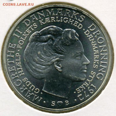 10 крон 1972 года Дания UNC! До 12.05 в 21.00 - 10 крон 1972().JPEG