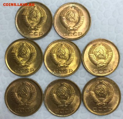 1 копейка 1961г. 8 штук. Штемпельные анциркулейт. До 9.05 - 111