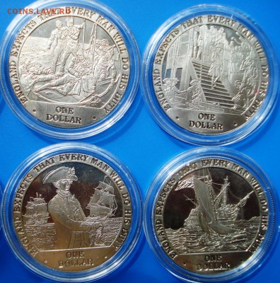 Набор монет (8 шт.), 2007 год, Острова Кука Адм. Нельсон - Жизнь Горацио Нельсона. Набор монет (8 шт.), 2007 год, Острова Кука (3).JPG