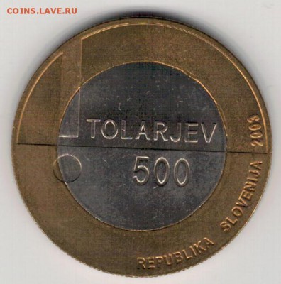 СЛОВЕНИЯ 500 ТОЛАРОВ 2003 ГОД ИНВАЛИДОВ 14.05 В 22Ч (Б148) - 4-с500а