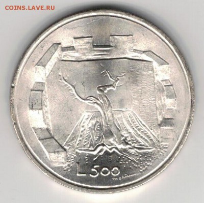 Ag САН-МАРИНО 500 ЛИР 1976 ДО 14.05 В 22.00МСК (Б143) - 5-с500л1