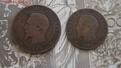 ФРАНЦИЯ, 5 и 10 сантимов (1855, 1856), до 13.05 @ 22:00 - DSC03477