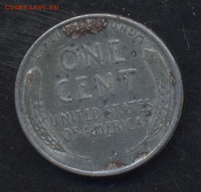 США 1 цент 1943 г. Сталь. 12.05.15 г. 22-00 МСК. - США1