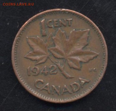 Канада 1 цент 1942 г.12.05.15 г. 22-00 МСК. - Канада1