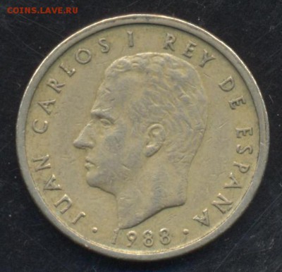 Испания 100 песет 1988 г. 12.05.15 г. 22-00 МСК. - Испания 100 п.