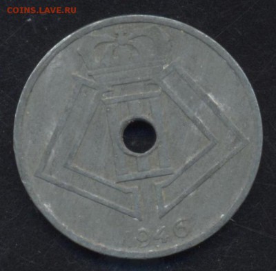 Бельгия 25 сантимов 1946 г. Флам.12.05.15 г. 22-00 МСК. - Бельгия 25 с. фл.1