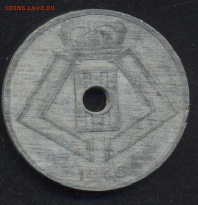 Бельгия 25 сантимов 1946 г. Франц.12.05.15 г. 22-00 МСК. - Бельгия 25 с. фр.1