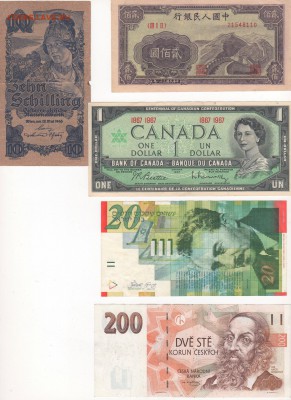 200 Юаней 1949 , 10 шилингов, 1 доллар (Канада). 20 шекелей. - img095