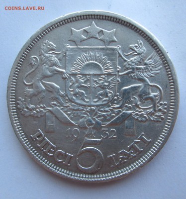 5 ЛАТ 1932 Ag.Оценка - 1 043