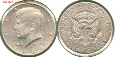 США, 50 центов 1964, с 200р! - до 22-00мск 13.05 - usa-hd-1964