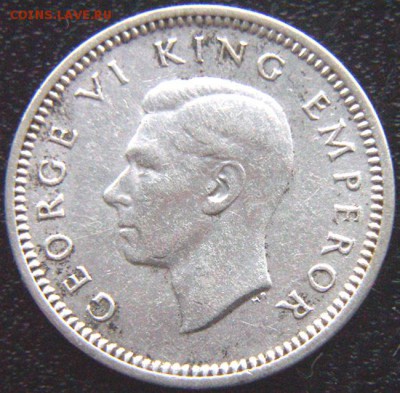 Новая Зеландия_3 пенса 1937. Серебро; до 11.05_22.16мск - 9871