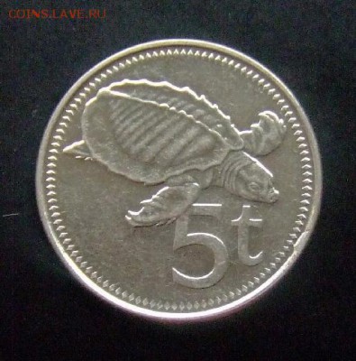 4 - Папуа – Новая Гвинея 5 тойя (2009) «Морская черепаха» сталь, покр. ник. №2 Р