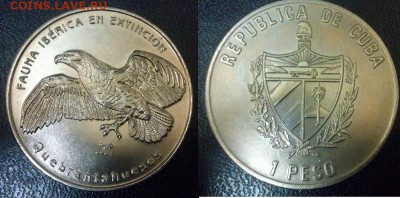 Куба. 1 песо. 2004г. Скопа. до 16.05. в 22.00 - 1 Peso (Osprey) 2004