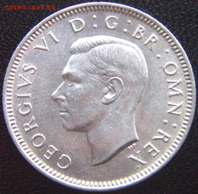 Серебряный британский шиллинг 1942; до 12.05_22.00мск - 9787