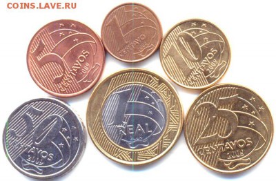 Бразилия_6 отличных монет 2004-2009; до 12.05_22.10мск - 9600