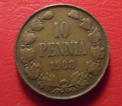 Финляндия 10 пенни 1908  до 17.05.2015 - Изображение 003