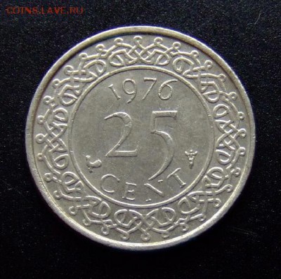 4 - Суринам 25 центов (1976) медь-ник. Р