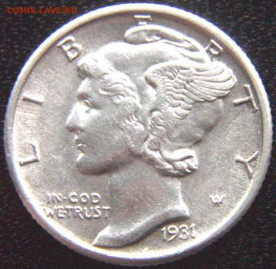 США_отличный дайм (10 центов) 1931. Серебро; до 13.05_22.04м - 9873