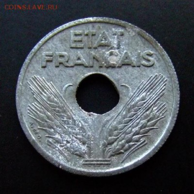 4 - Франция 10 сантимов (1941) «Режим Виши» цинк  №3 А