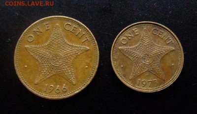 4 - Багамы (набор 1 цент, морская звезда) (2 шт.) Р