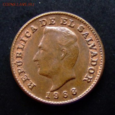 4 - Сальвадор 1 сентаво (1968) бронза (XF) А