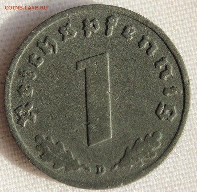 С 1 руб. ГЕРМАНИЯ 1 пфенниг 1940г. D ЦИНК  до 19.05.15г.в 22 - IMG_5374.JPG