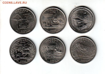 США, 6 квотеров (штаты), до 17.05 @ 22:00 - banknote_2064