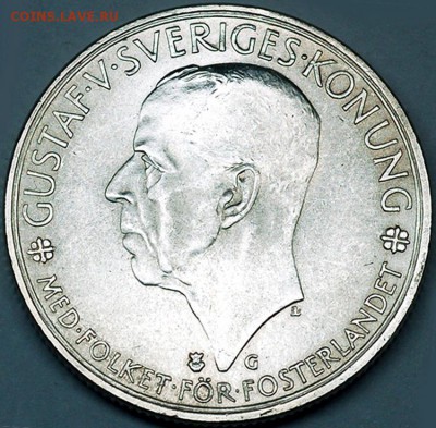 Швеция_5 крон 1935. Отличное крупное серебро; до 14.05_22.00 - 9850