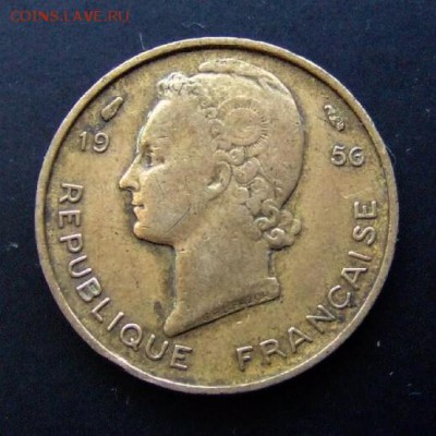 4 - Франц. Западная Африка 5 франков (1956) «Газель» №1 А