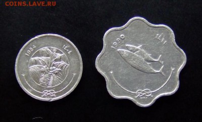 4 - Мальдивы (набор 1 и 5 лаари) (2 шт.) А