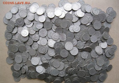 10 и 15 копеек до 1957 года, 750 штук - 2