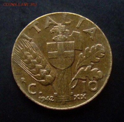 4 - Италия 10 чентезимо (1942) Р