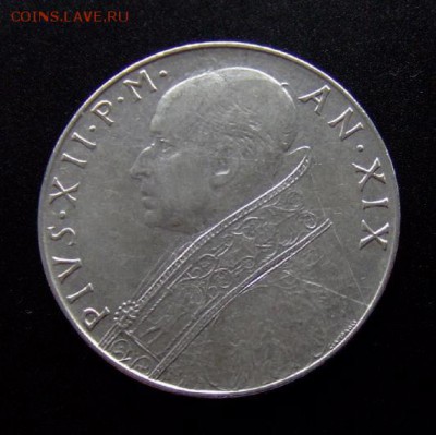 4 - Ватикан 100 лир (1957) «Фидес – богиня согласия» А