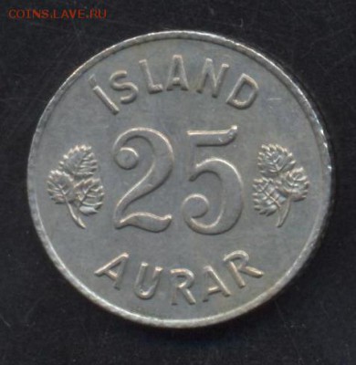 Исландия 25 эре 1965 г.16.05.15 г. 22-00 МСК. - Исландия